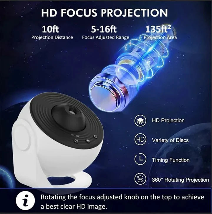 12 in 1 Night Light Galaxy Projector Starry Sky 360° Rotate Jwere™
