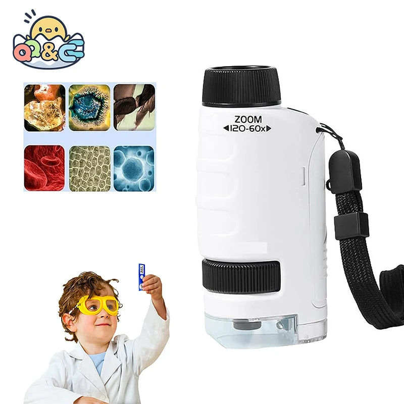 Kids Toys Science Experiment Pocket Microscope